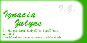 ignacia gulyas business card
